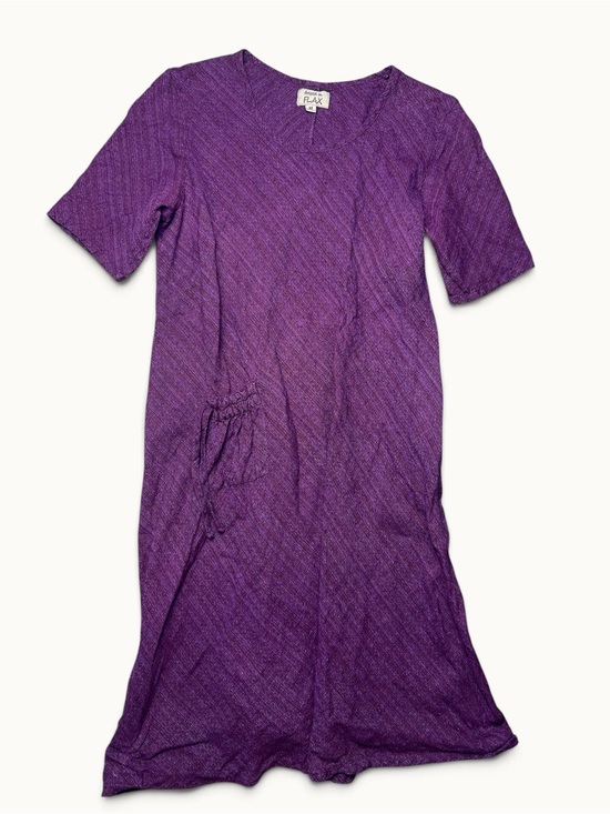 Flax Dresses & Skirts - FLAX by Jeanne Engelhart Purple 100% Linen Shift Dress Lagenlook M